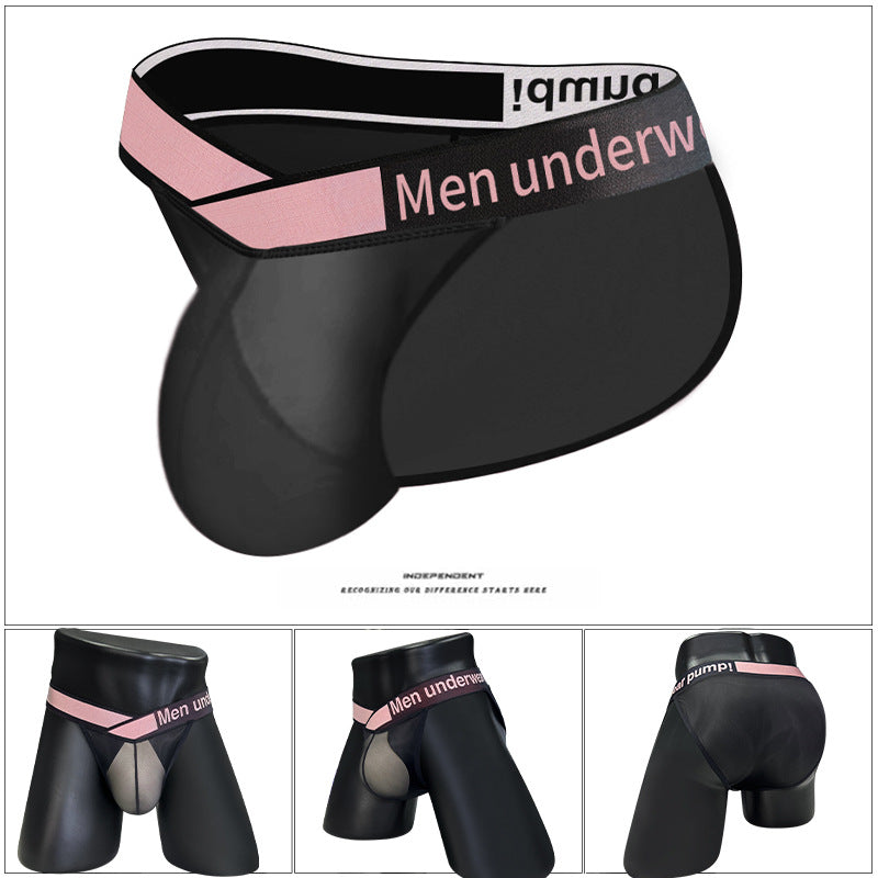 Men's Mesh See Through Bulge Ball Pouch Bikini Briefs