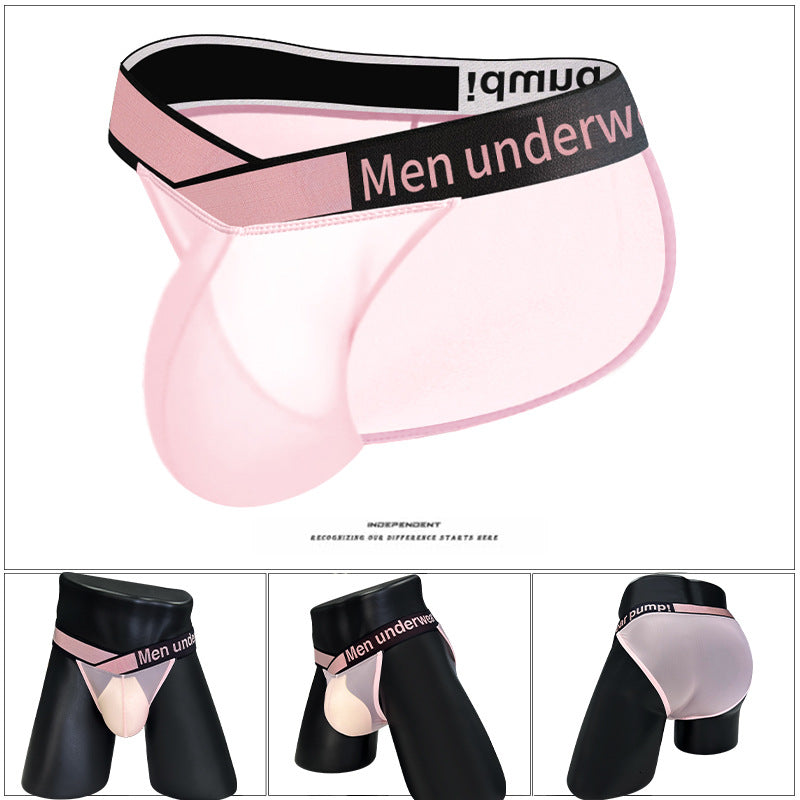 Men's Mesh See Through Bulge Ball Pouch Bikini Briefs