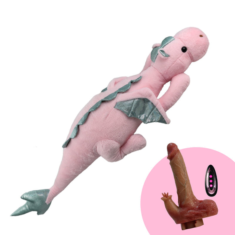Plush Dildo Machine – Remote-Controlled Thrusting & Licking Sex Toy with Heating - quusvik