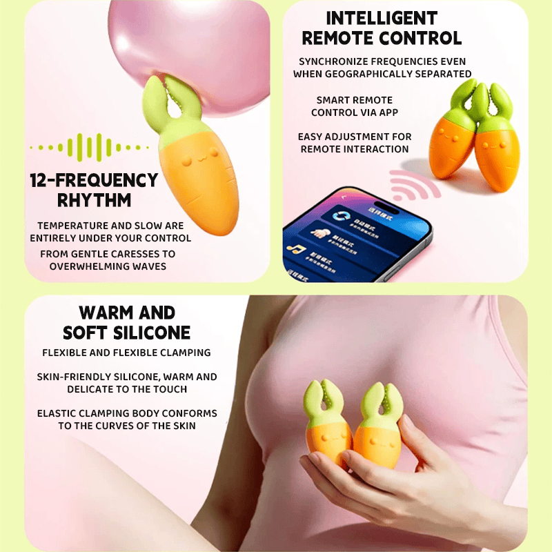 Caterpot Clitoral & Labia Pinch Clamp Vibrator