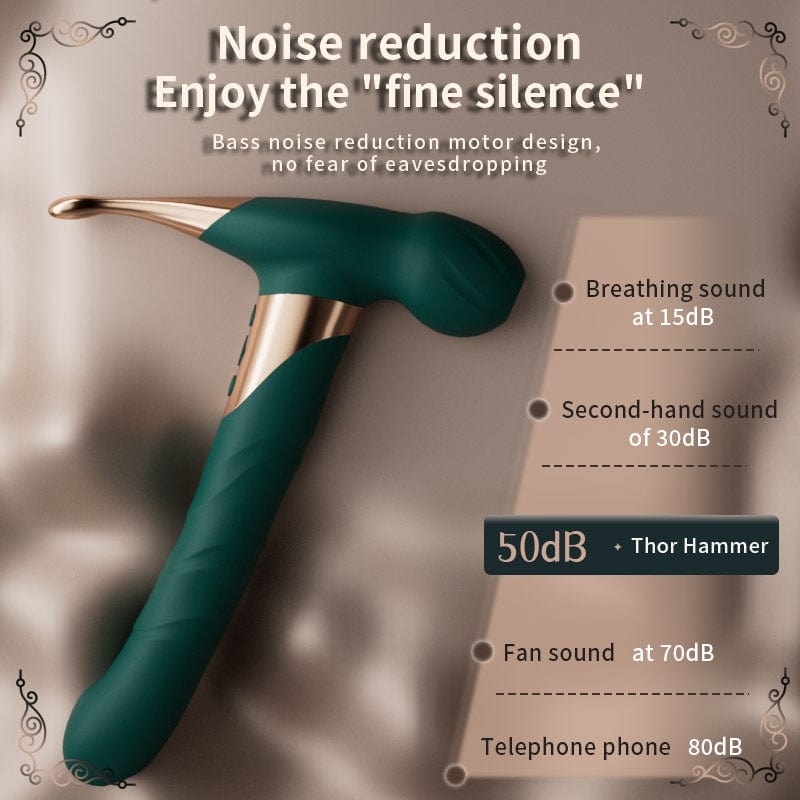 Quusvik Thor Hammer Vibrator – Telescopic & Suction G-Spot Massager, 10 Modes, Magnetic Rechargeable, IPX6 Waterproof