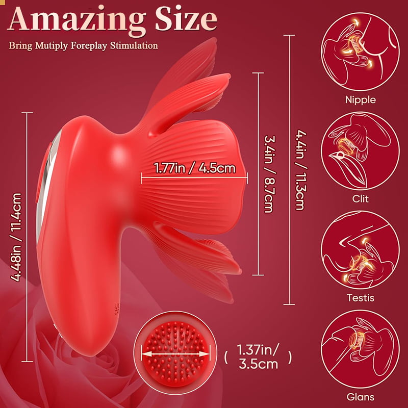 Rose Kneader 10-Mode Vibrating & Pinching Breast Stimulator – Petal Kneading Massage