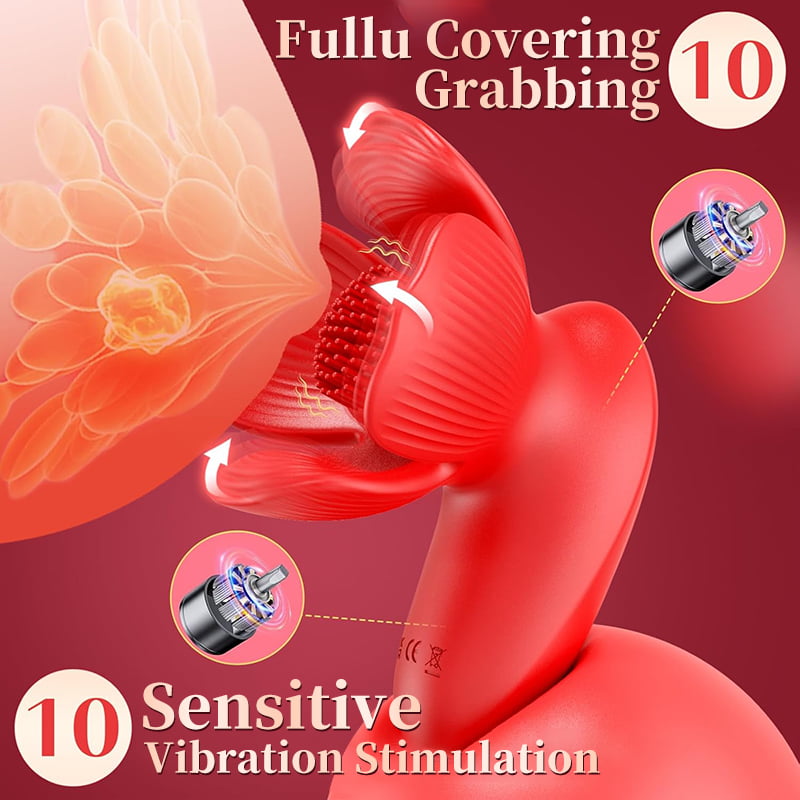 Rose Kneader 10-Mode Vibrating & Pinching Breast Stimulator – Petal Kneading Massage