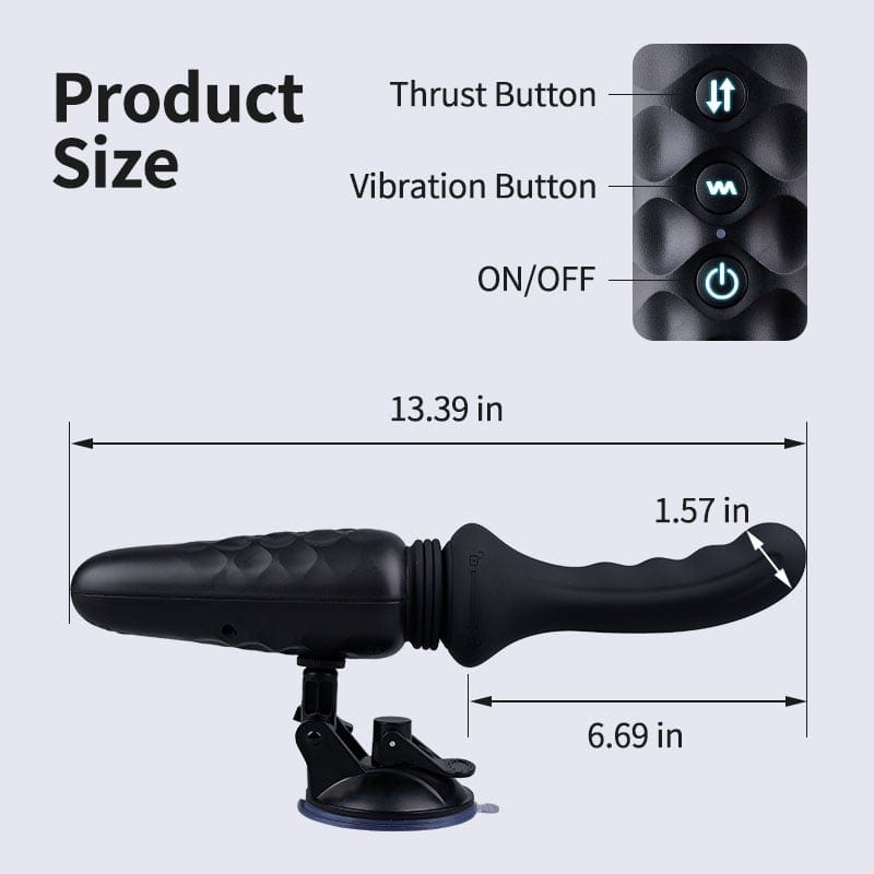 Quusvik Dark Knight - 13.39" Premium Auto Thrusting & Vibrating Machine