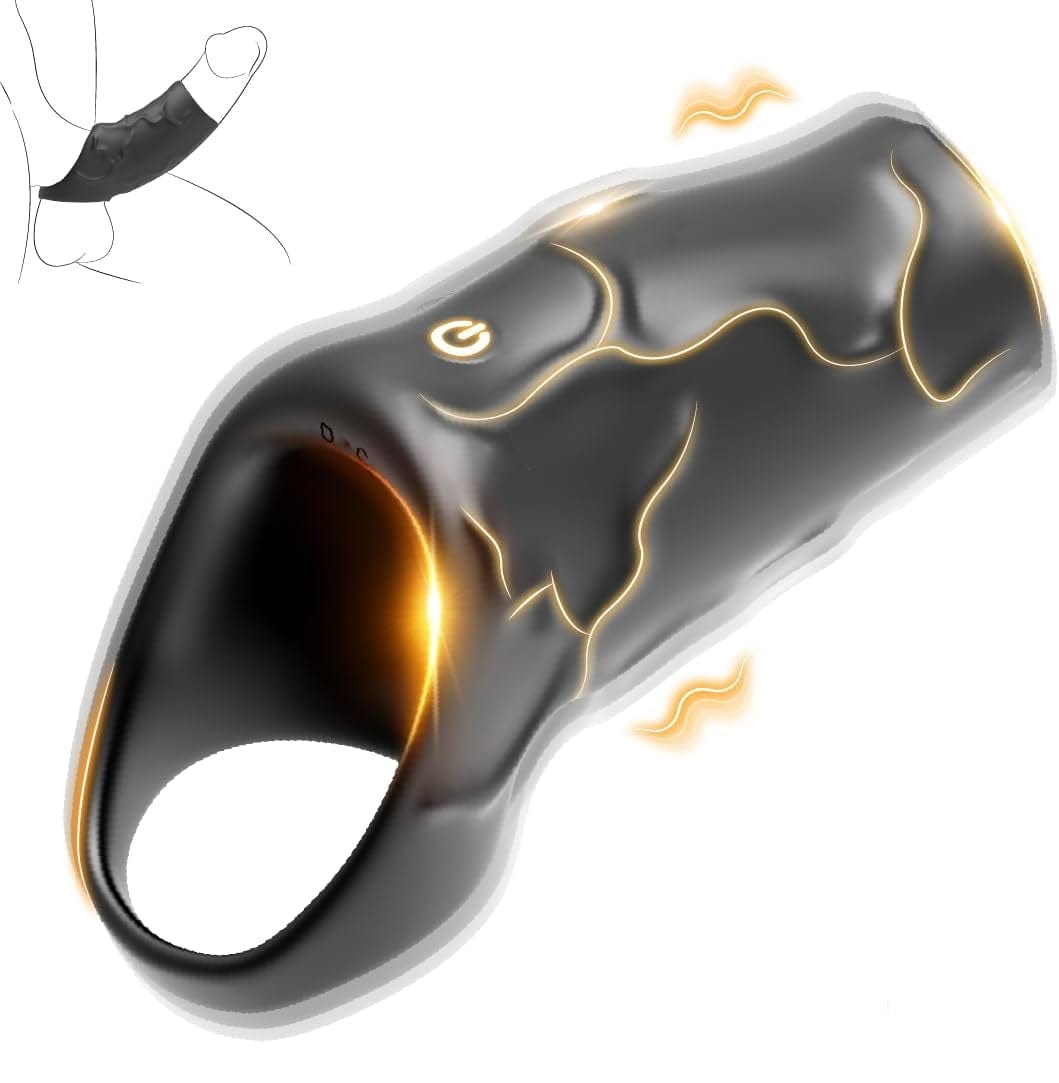 Quusvik - Remote-Controlled Vibrating Penis Sleeve – 10-Mode Silicone Enhancer with Precision G-Spot & P-Spot Stimulation