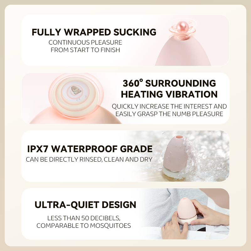 Warm Egg Vibrator – Heated Clitoral Suction & Silent Bullet Vibrator for Women