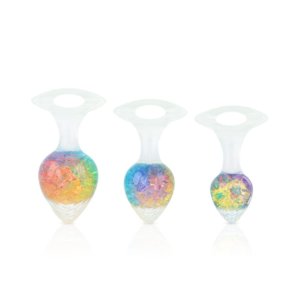 Quusvik Love-Shaped Crystal Butt Plug – Weighted Anal Plug for G-Spot & Prostate Stimulation, 3 Sizes, O-Ring Base, Liquid Silicone