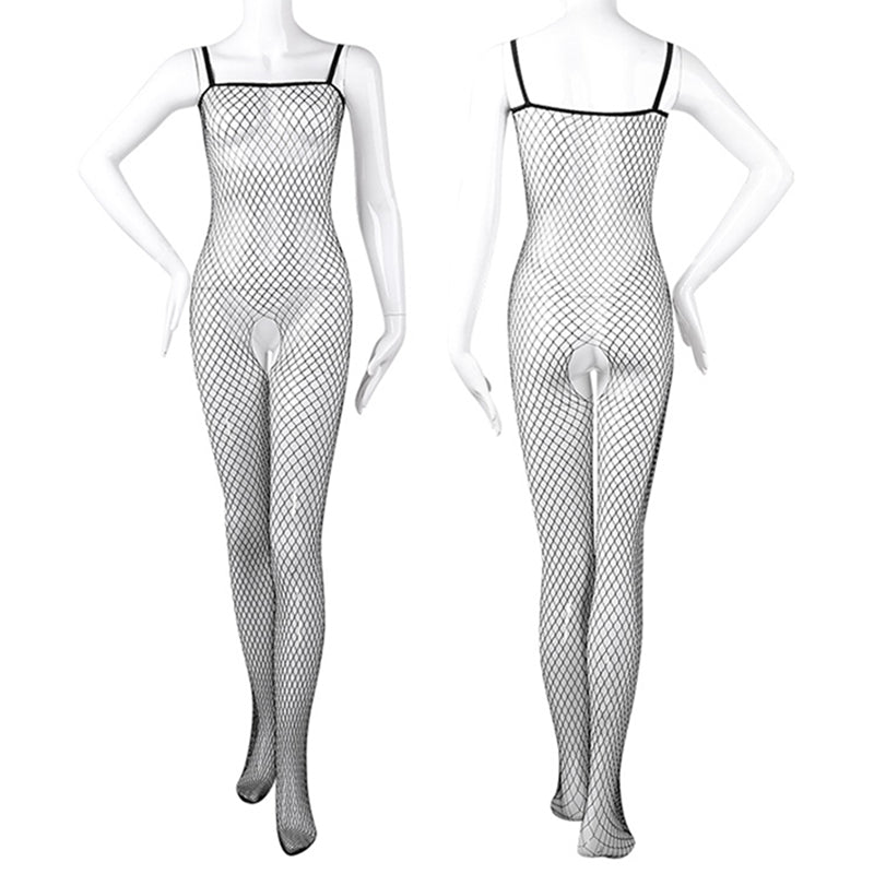 Sexy See Through Fishnet Open Crotch Bodysuit