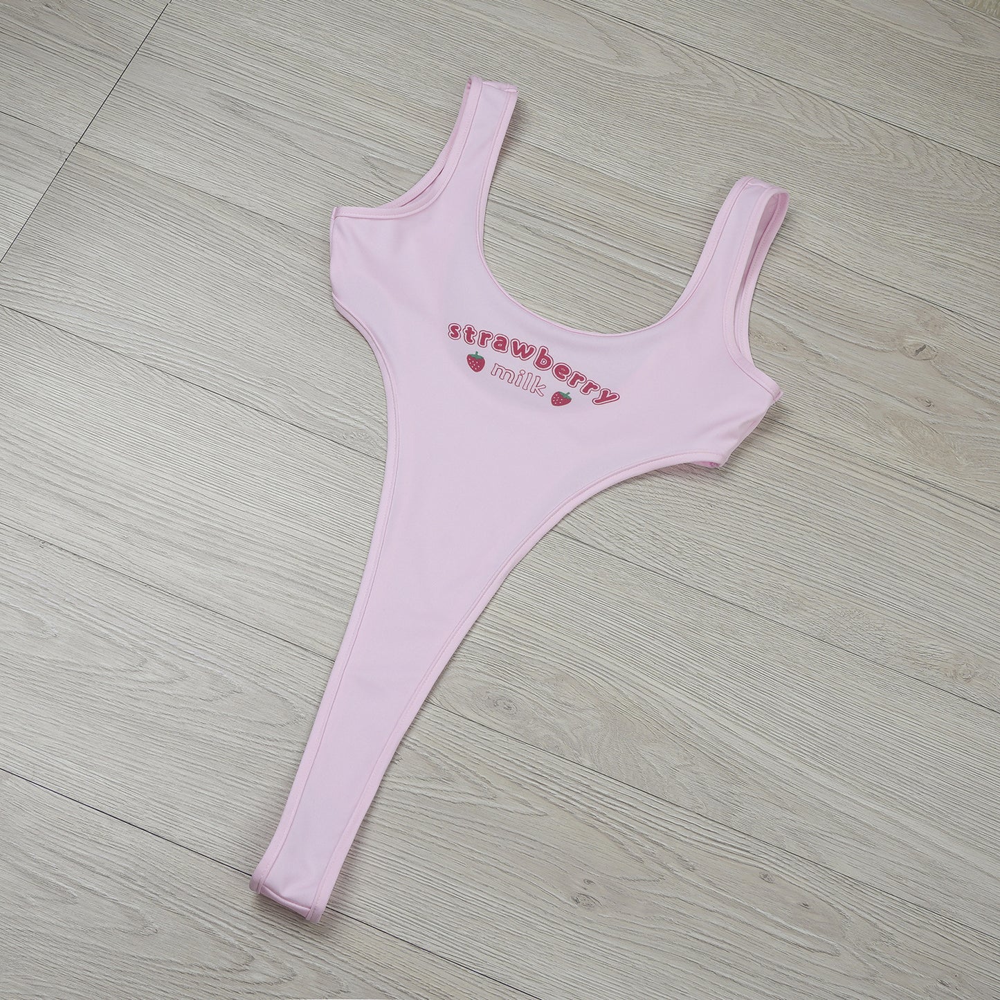 Sexy Strawberry Print High Fork Bikini Sexy Lingerie