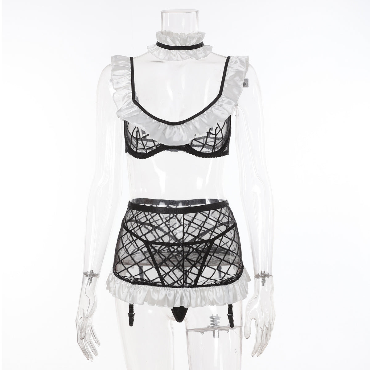 Sexy Nightclub Babe Role-playing Light See-Through Mesh Temptation Lingerie