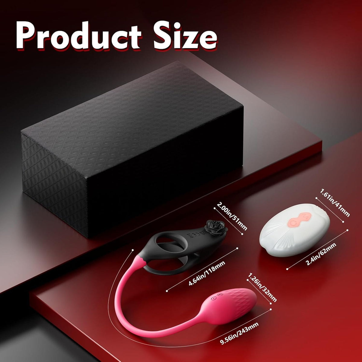 Detachable Design Vibrating Cock Penis Ring With Anal Plug for Couple