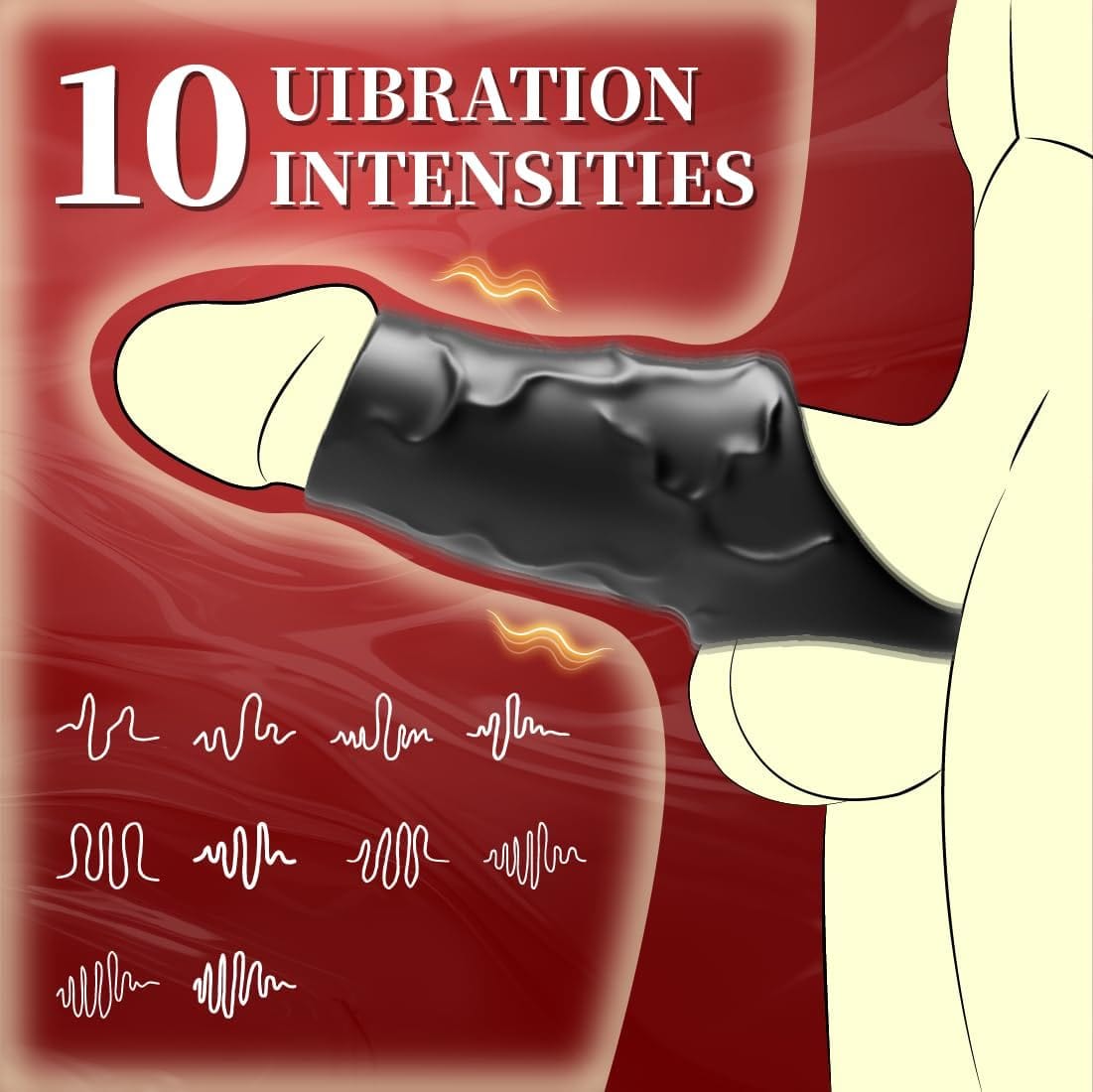 Quusvik - Remote-Controlled Vibrating Penis Sleeve – 10-Mode Silicone Enhancer with Precision G-Spot & P-Spot Stimulation