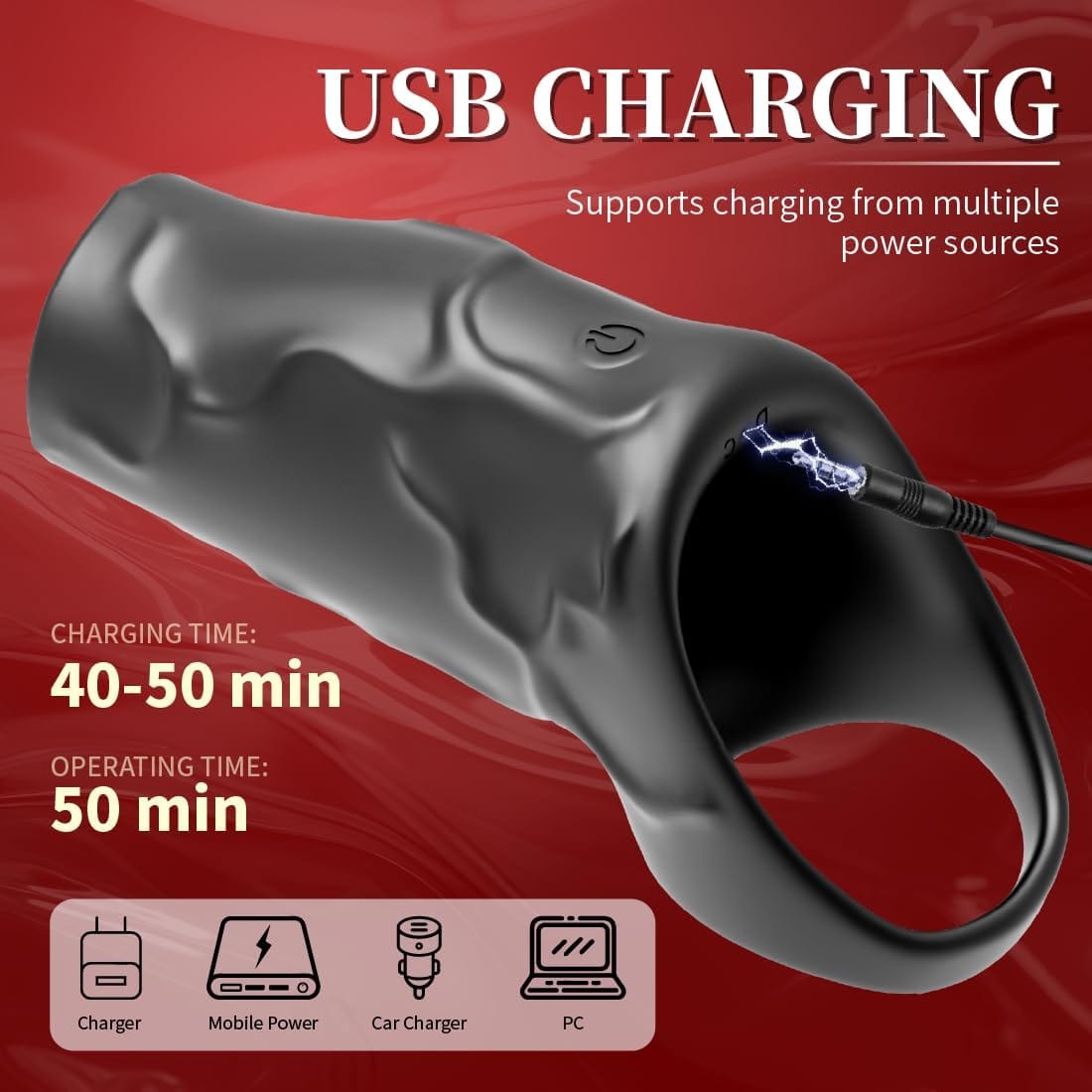 Quusvik - Remote-Controlled Vibrating Penis Sleeve – 10-Mode Silicone Enhancer with Precision G-Spot & P-Spot Stimulation