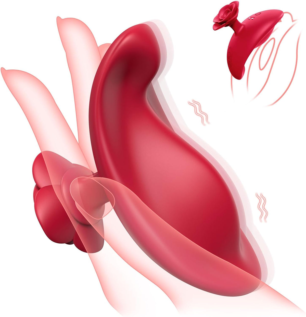 Quusvik Rose Mini Bullet Vibrator – 9 Vibration Modes, Clitoral & Nipple Stimulator, Waterproof & Quiet
