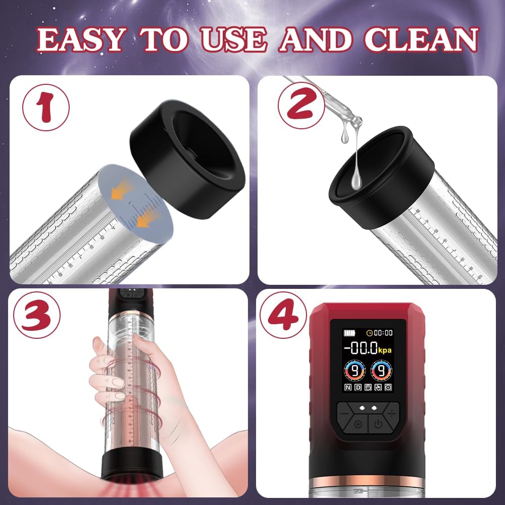 Quusvik - 3-in-1 Penis Enlargement Pump & Male Masturbator | Vacuum, Vibration & Water Therapy
