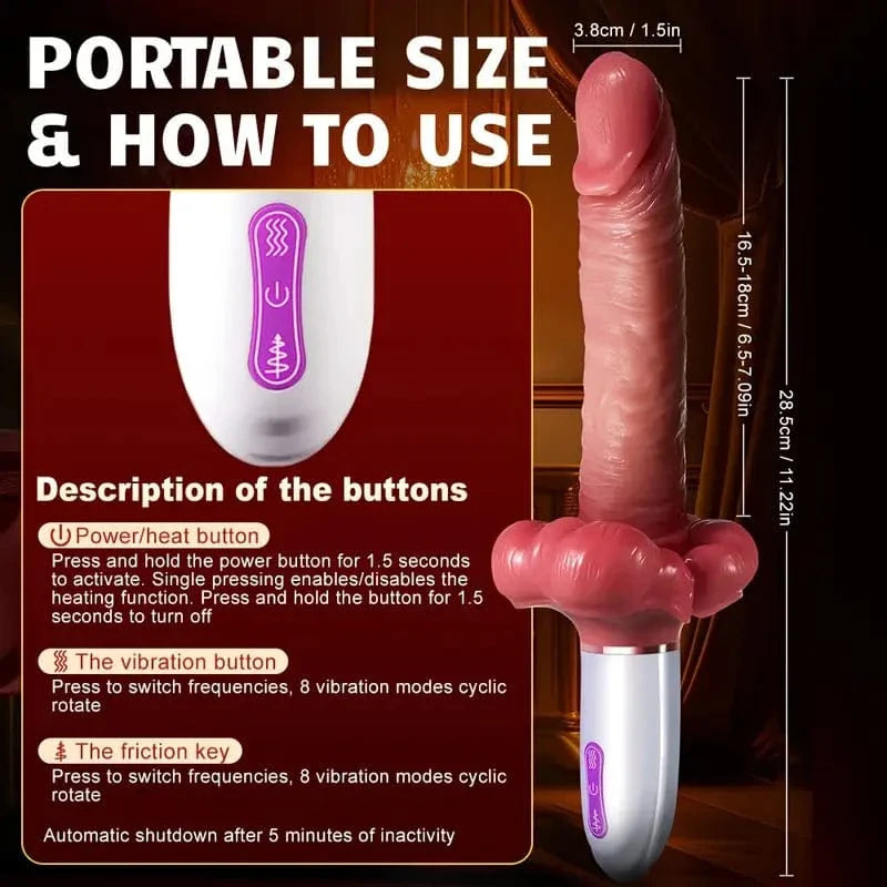 Quusvik 3-in-1 Pleasure Machine with Thrusting, Heating, and Vibration