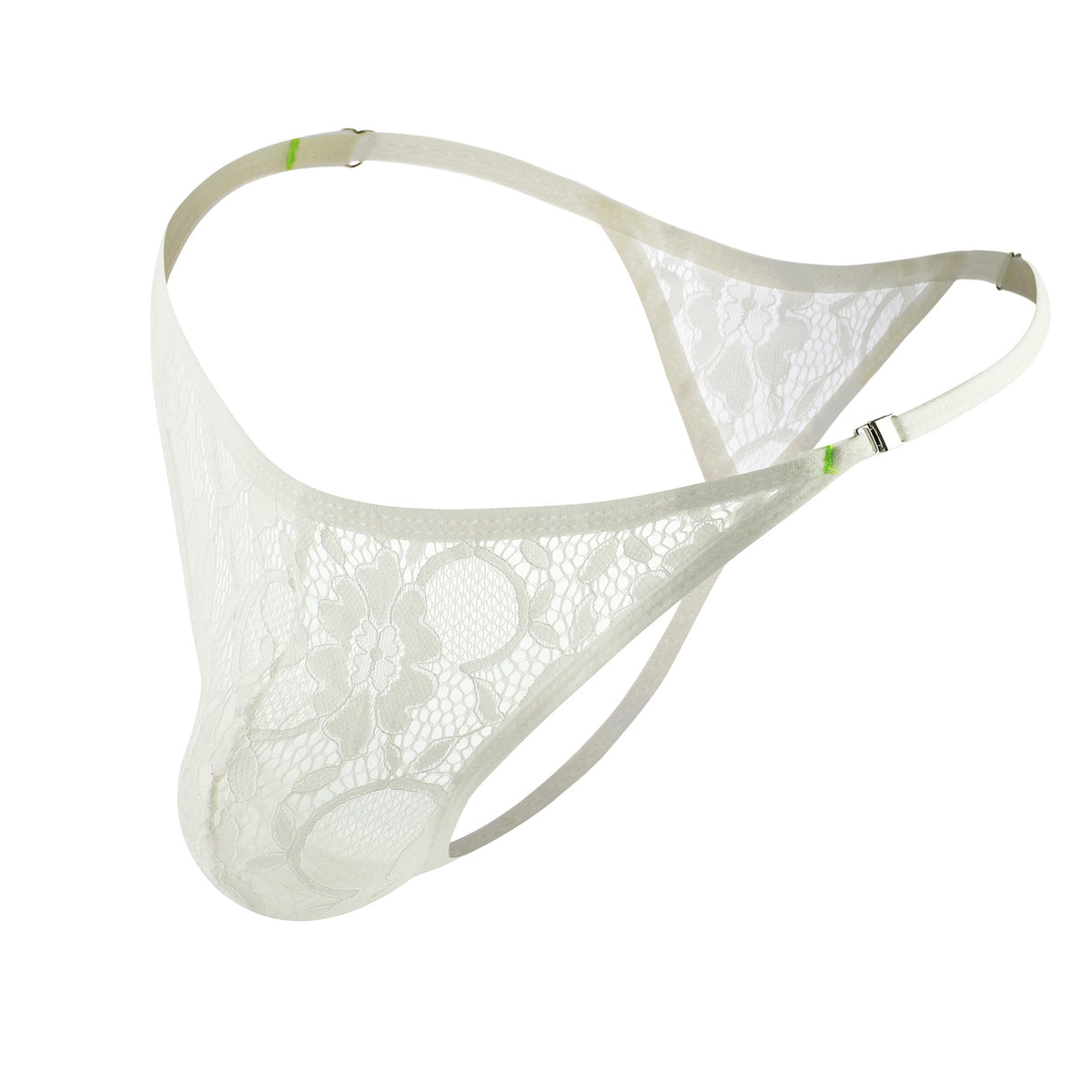 Sexy Hollow See-through Lace Thong Side Button Style For Men