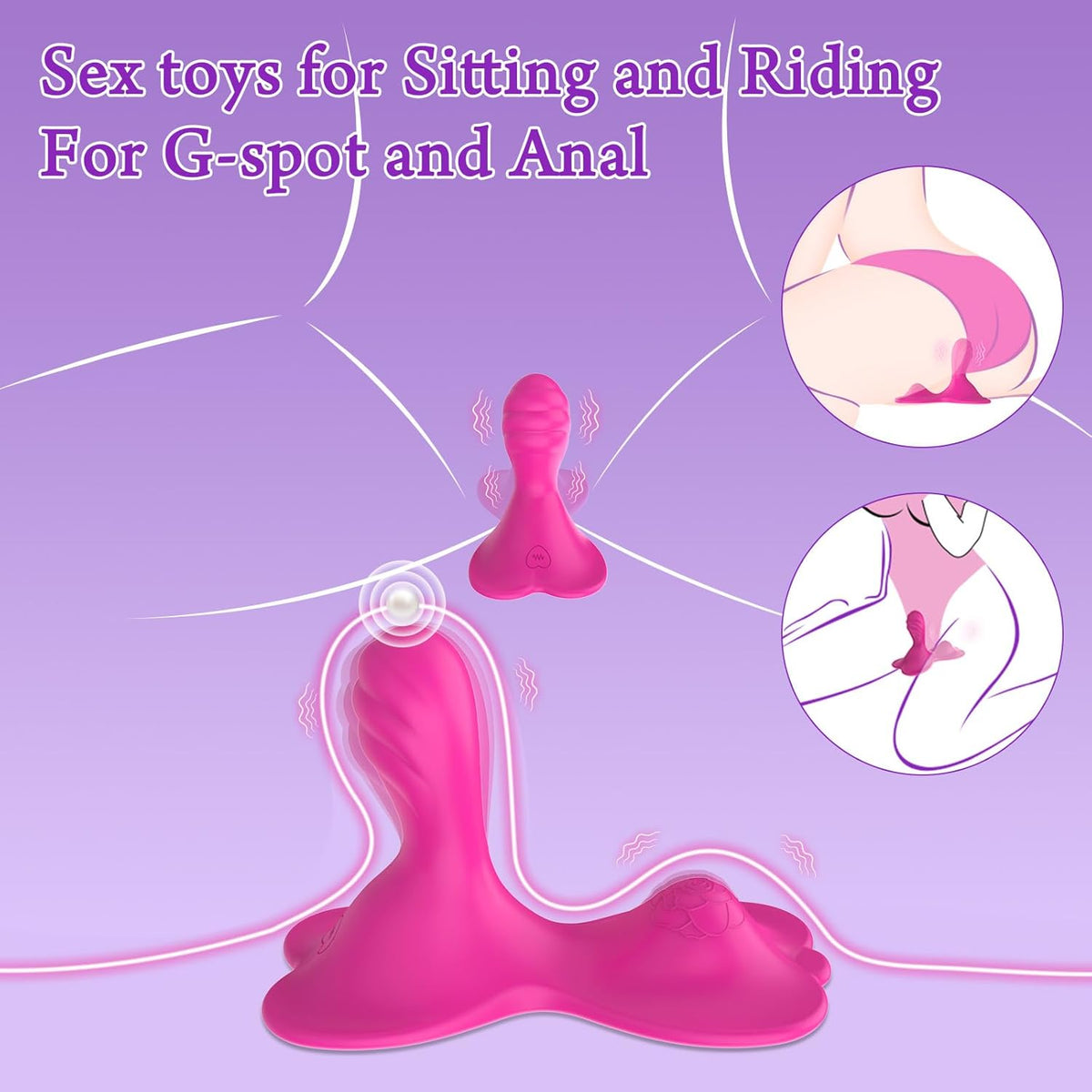 Butterfly Ride-On G-Spot Vibrator – Dual Motor, APP & Remote Controlled Cushion Toy, 9+9 Vibration Modes, Waterproof