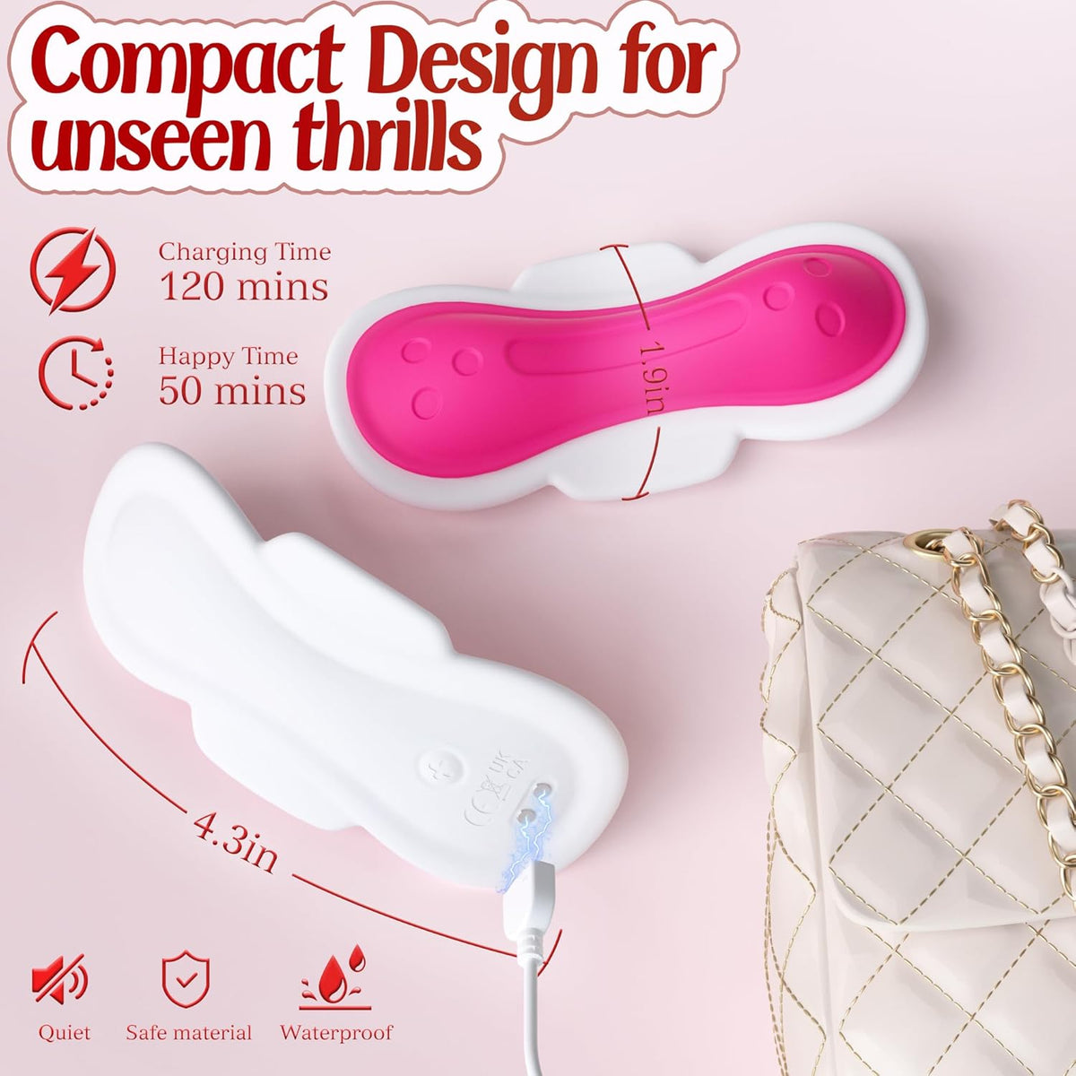 Quusvik - Wearable Panty Vibrator with Remote & App Control | Clit & Nipple Stimulator