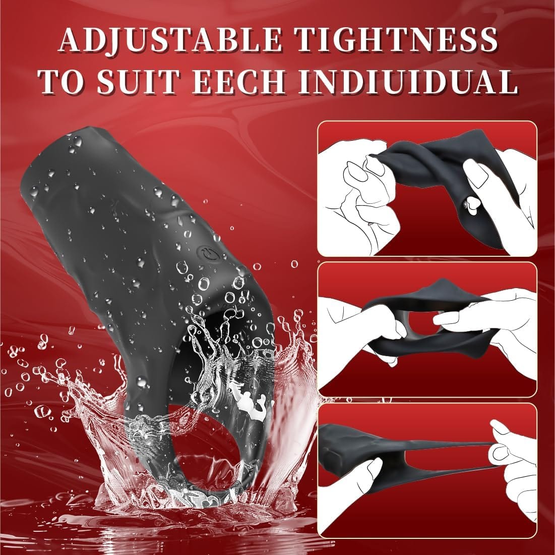 Quusvik - Remote-Controlled Vibrating Penis Sleeve – 10-Mode Silicone Enhancer with Precision G-Spot & P-Spot Stimulation