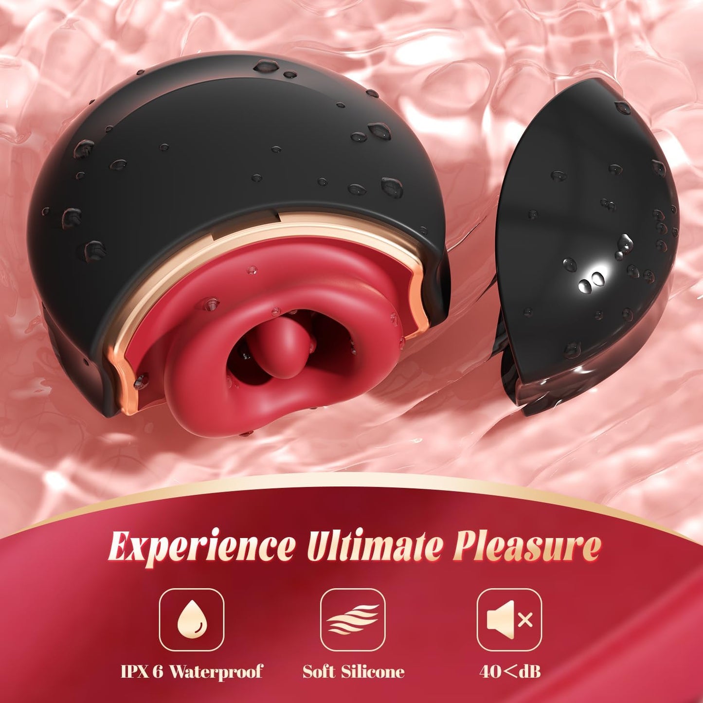Quusvik - Upgraded Rose Mouth-Shaped Vibrator | Biting, Licking & Clitoral Stimulation