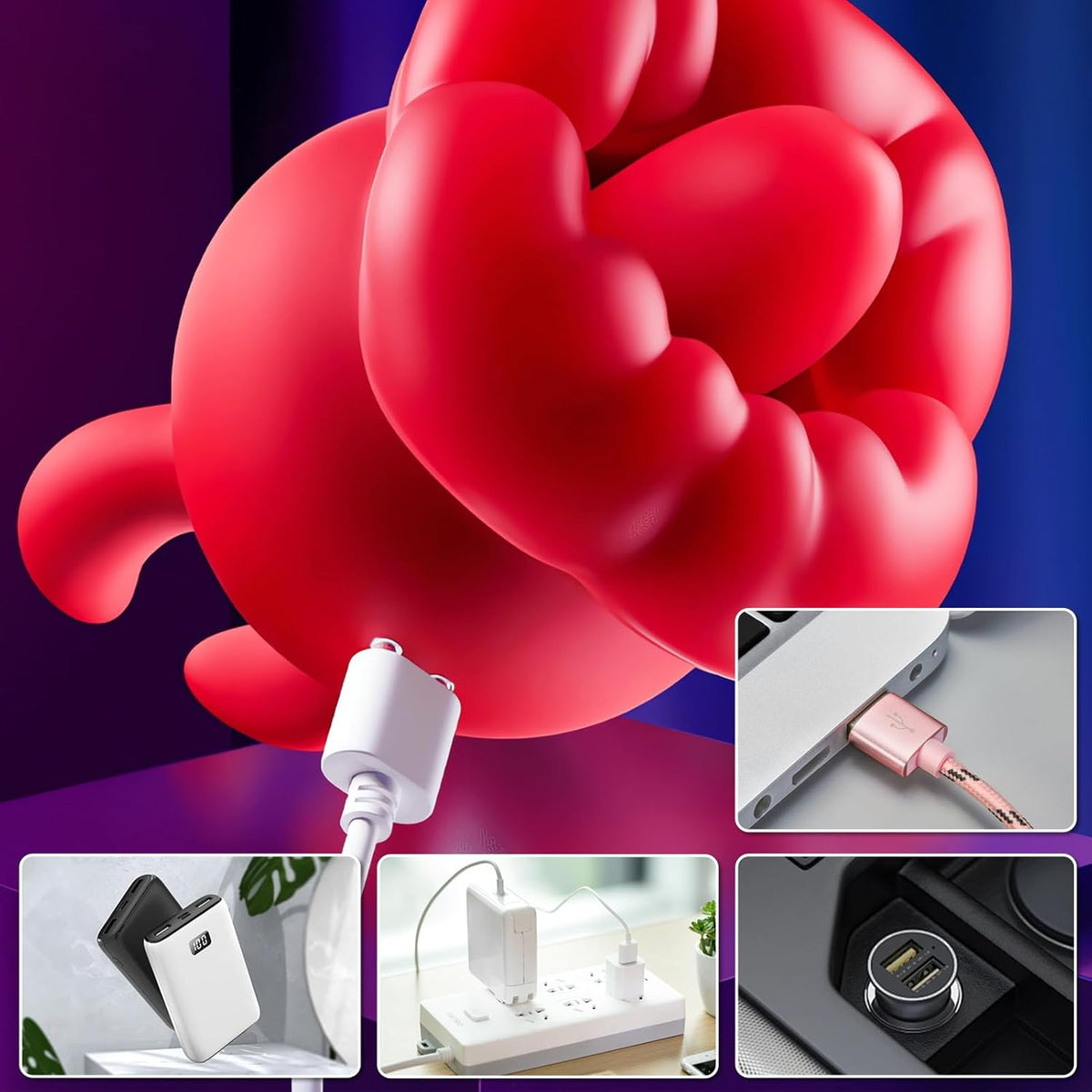 Quusvik Big Mouth 2-in-1 Tongue Vibrator – 10 Licking & Vibrating Modes for Ultimate Clitoral Stimulation