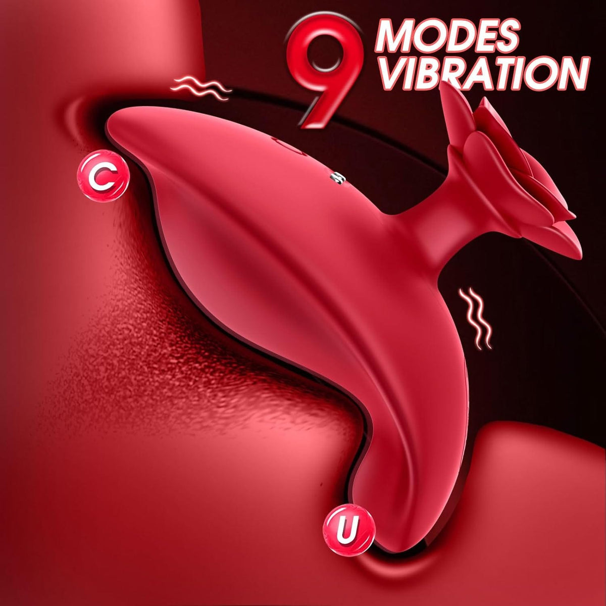 Quusvik Rose Mini Bullet Vibrator – 9 Vibration Modes, Clitoral & Nipple Stimulator, Waterproof & Quiet