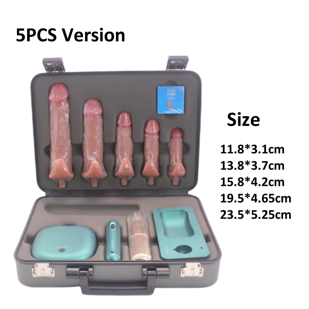Quusvik Auto Thrusting Sex Machine Set – Fernbedienung, Teleskop + Vibration, Aufbewahrungsbox mit Passwortsperre (3 Set-Optionen)