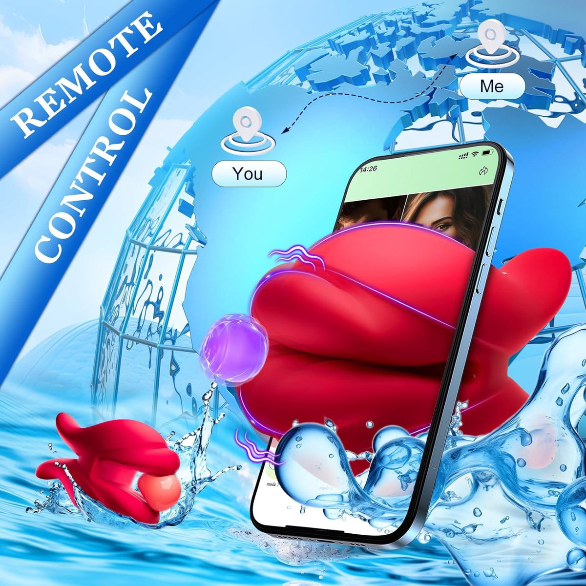 BDSM Mouth-Shaped Nipple & Clitoral Stimulator – APP & Remote Control