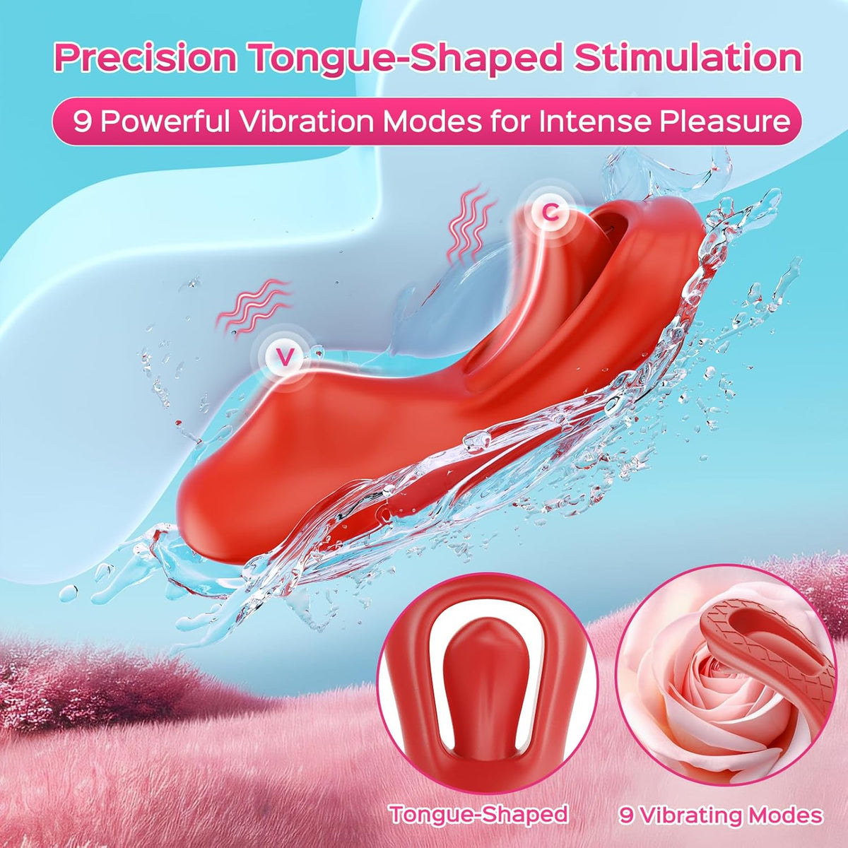 Quusvik Tongue Wearable Vibrator with Remote and APP Control