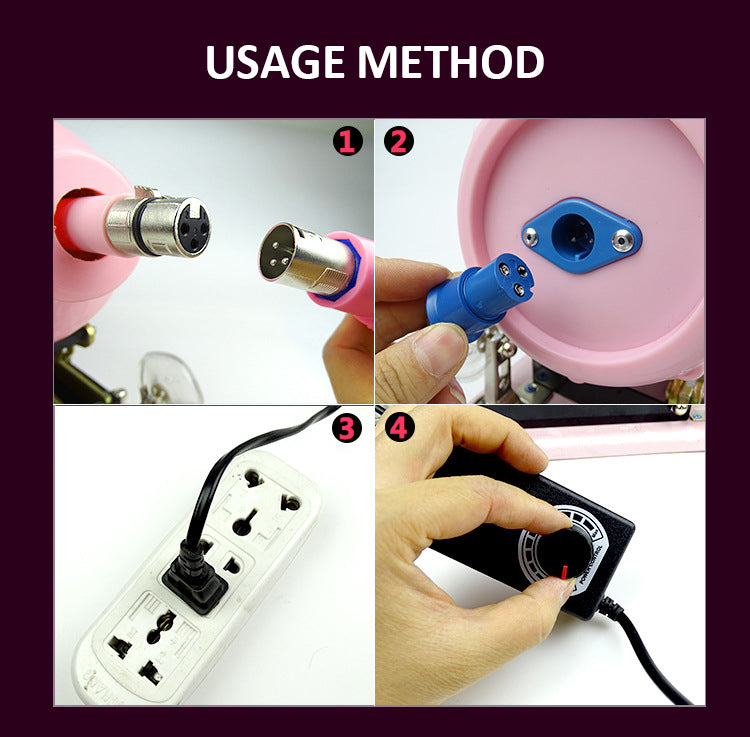 Quusvik Fully Automatic Thrusting & Telescopic Machine Gun (Black/Pink)