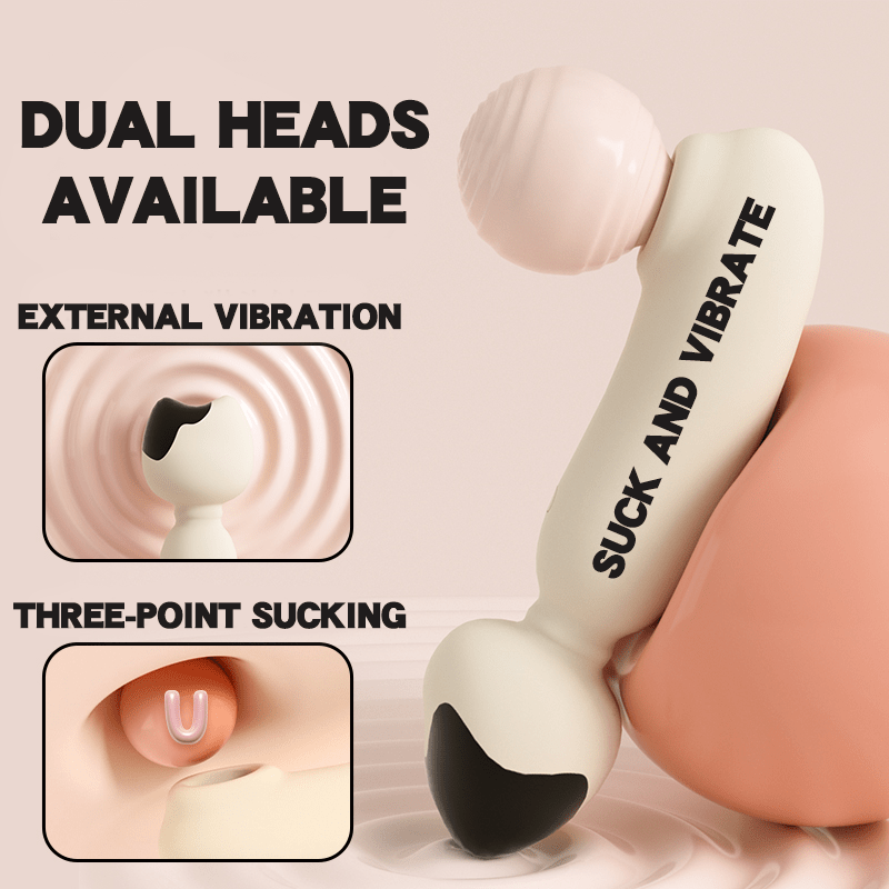 Mesanel Bosuck Cat Vibrator with Suction & Wand – Dual-Ended, Discreet, Quiet, Mood Light