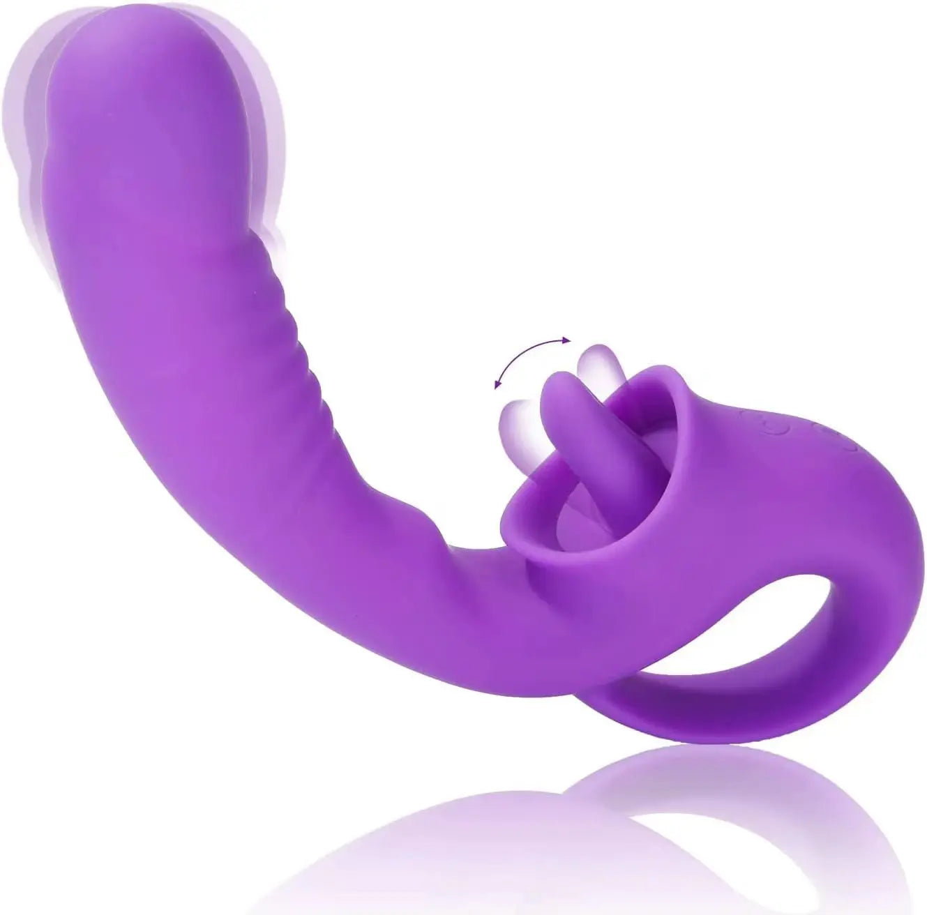 Quusvik 2 in 1 Tongue Licking Dildo Vibrator Women's Toy10