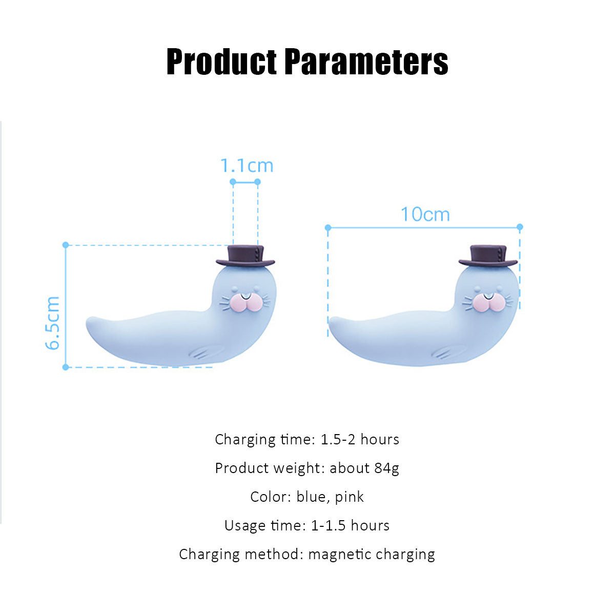 Quusvik - Seal Kiss Dual-Stimulation Toy|Cute Design|5 Suction Modes + 10 Vibration Patterns