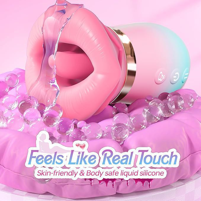 Quusvik - Realistic Mouth Suction Vibrator | Multi-Frequency Licking & Suction | APP Controlled
