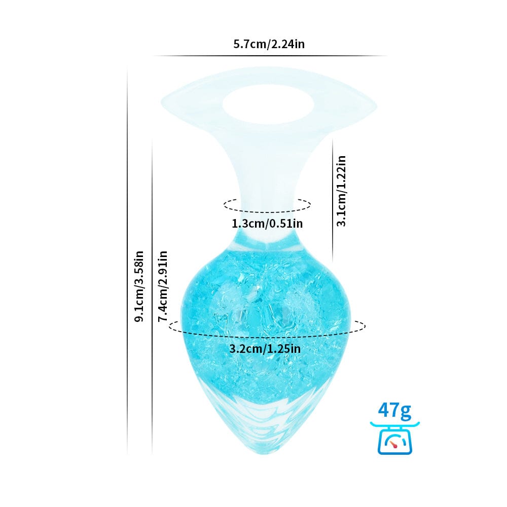 Quusvik Love-Shaped Crystal Butt Plug – Weighted Anal Plug for G-Spot & Prostate Stimulation, 3 Sizes, O-Ring Base, Liquid Silicone