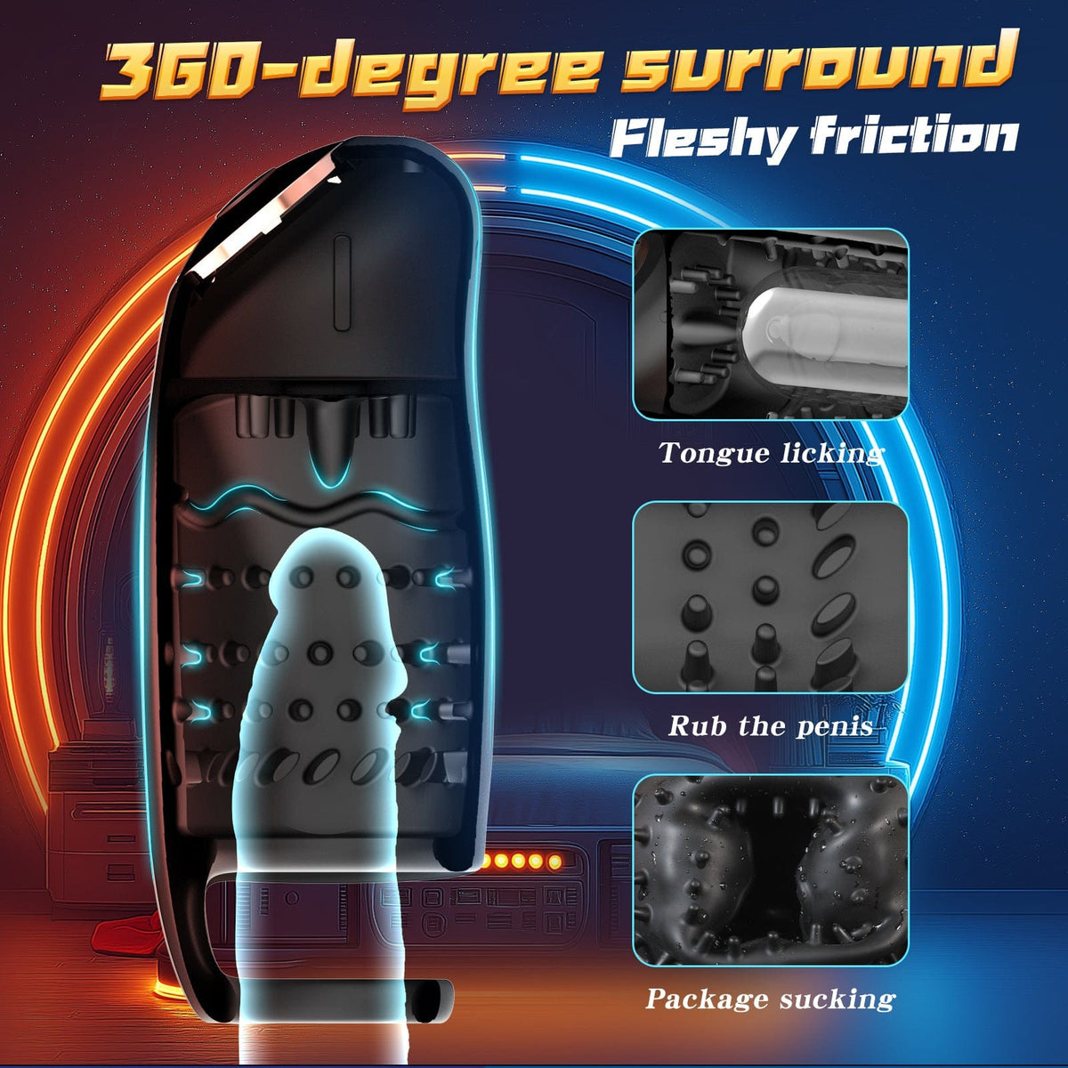 APP Control Male Trainer with Double Vibration & Locking Ring