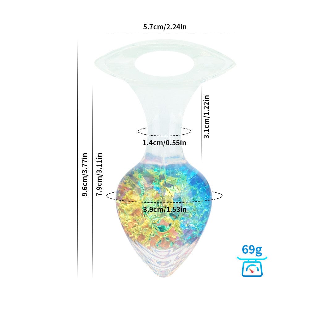 Quusvik Love-Shaped Crystal Butt Plug – Weighted Anal Plug for G-Spot & Prostate Stimulation, 3 Sizes, O-Ring Base, Liquid Silicone