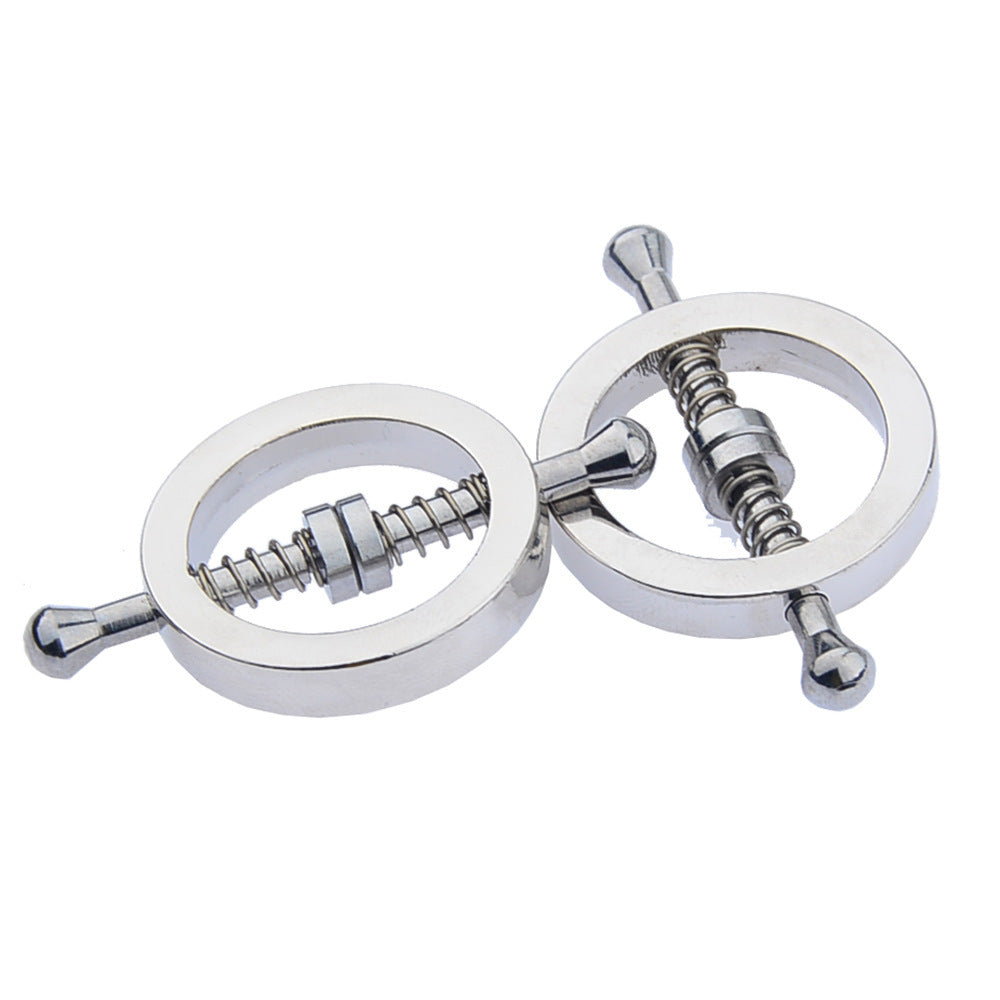 BDSM Metal Adjustable Nipple Clamps Set – Intense Sensory Stimulation for Couples & Kinky Play