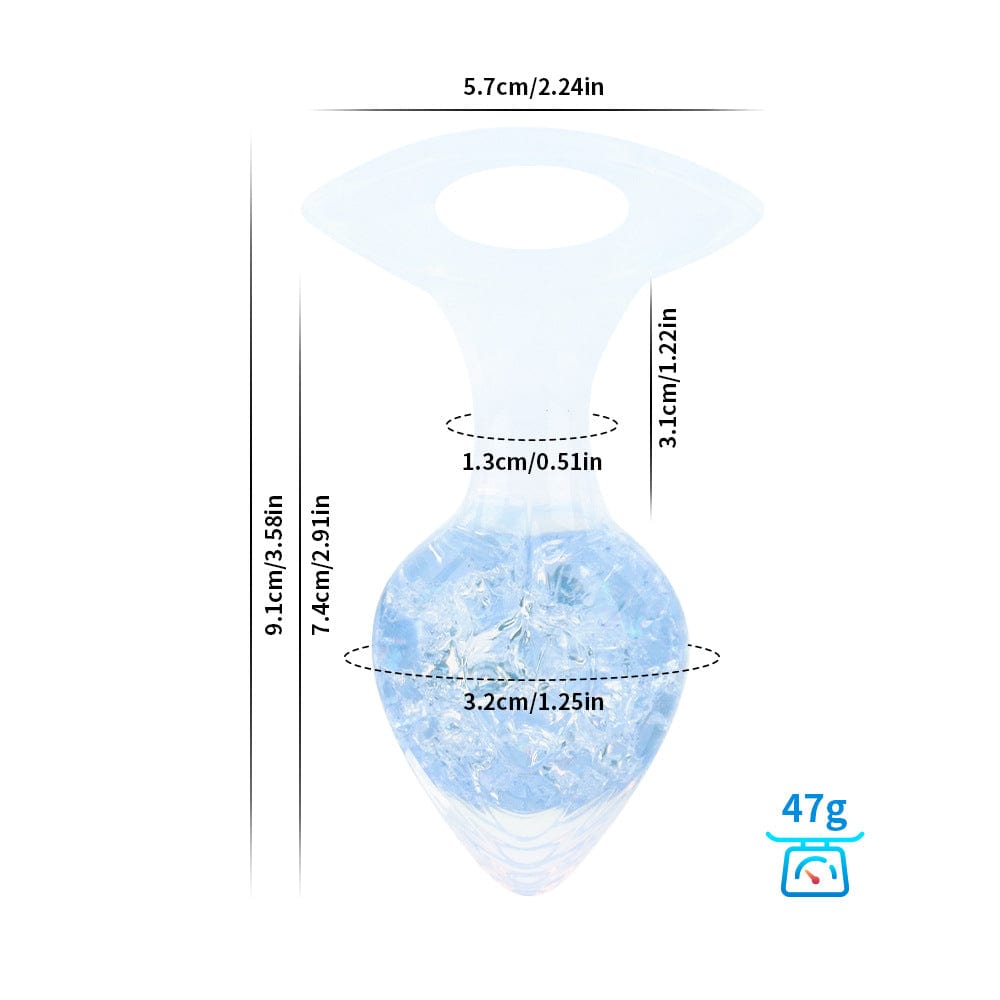 Quusvik Love-Shaped Crystal Butt Plug – Weighted Anal Plug for G-Spot & Prostate Stimulation, 3 Sizes, O-Ring Base, Liquid Silicone