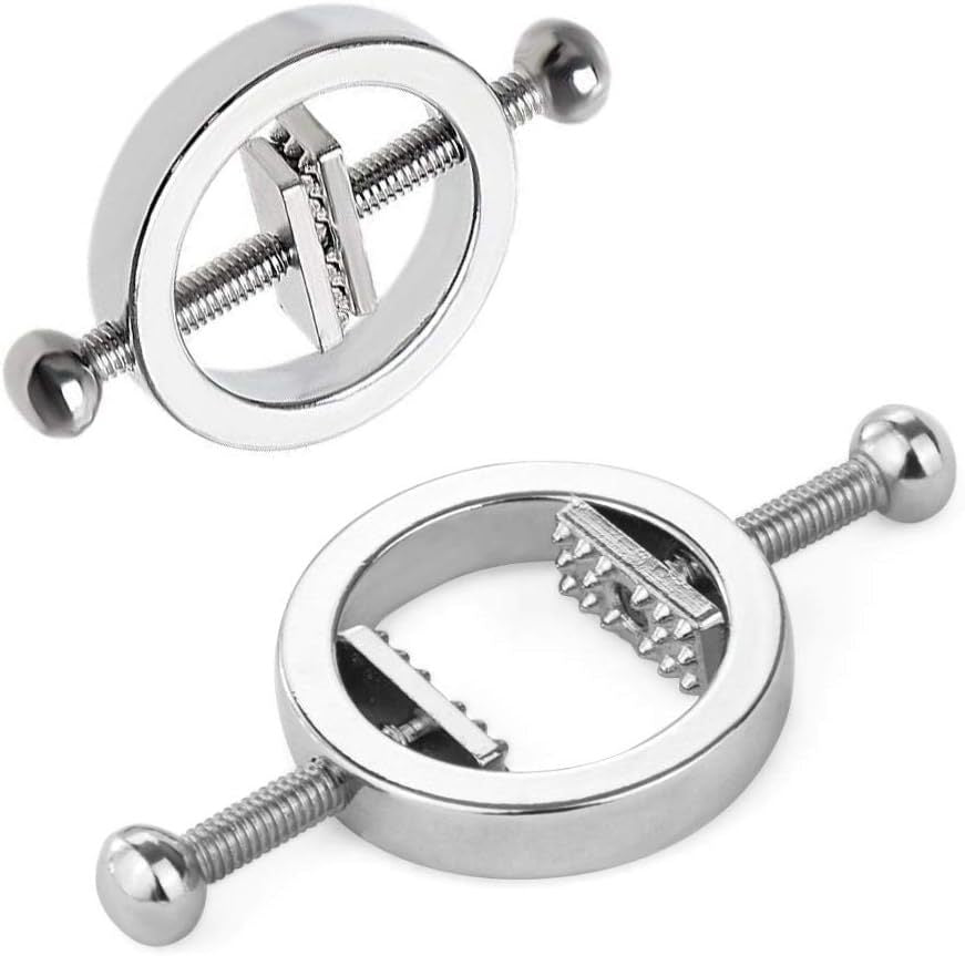 BDSM Metal Nipple Clamps | Adjustable Tightness for Sensory Play