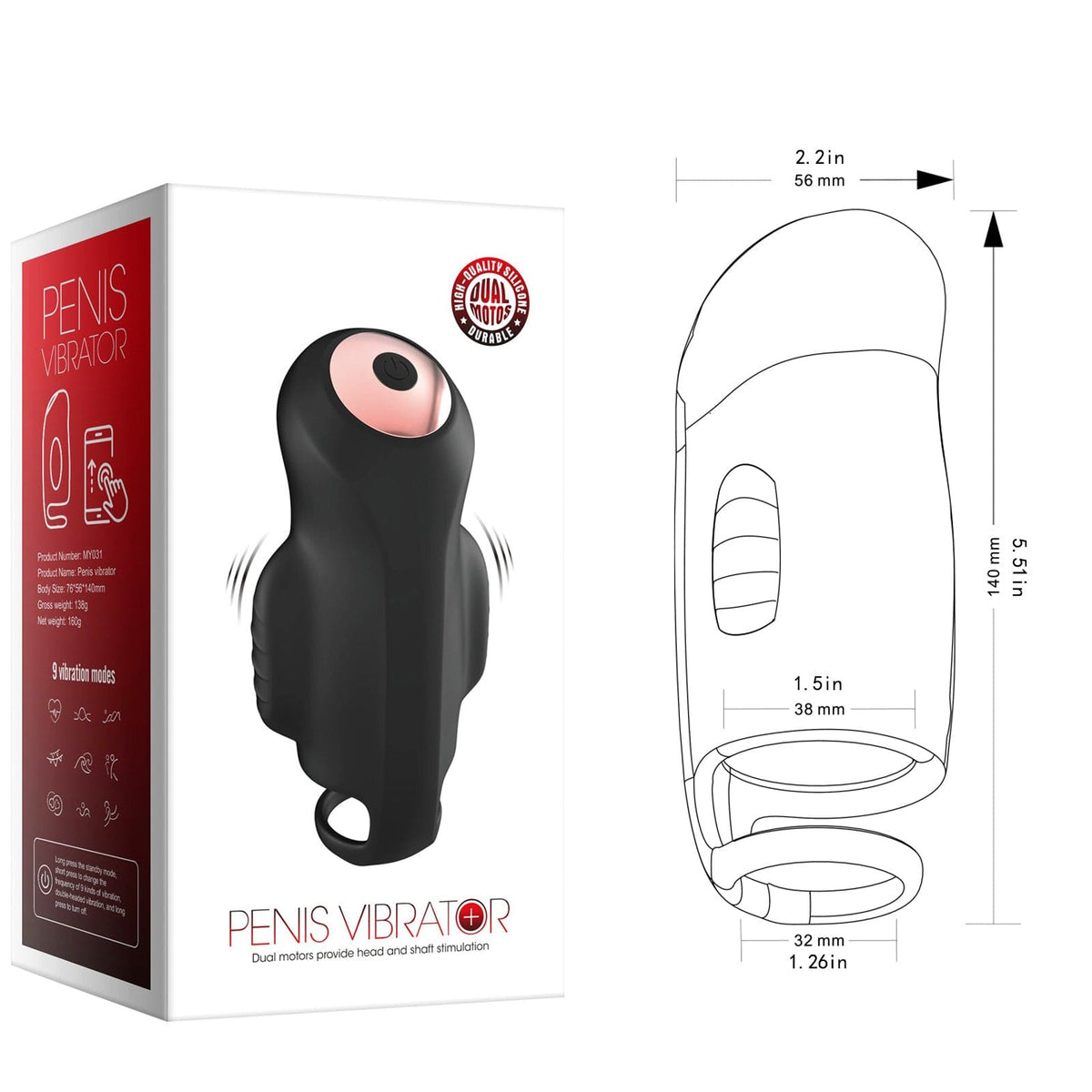 APP Control Male Trainer with Double Vibration & Locking Ring