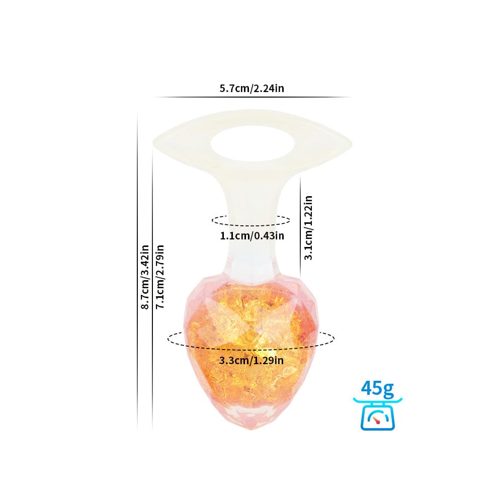 Quusvik Diamond Crystal Rainbow Butt Plug – 3 Sizes, Sensory Glass Beads, Discreet Wear, Body-Safe Silicone