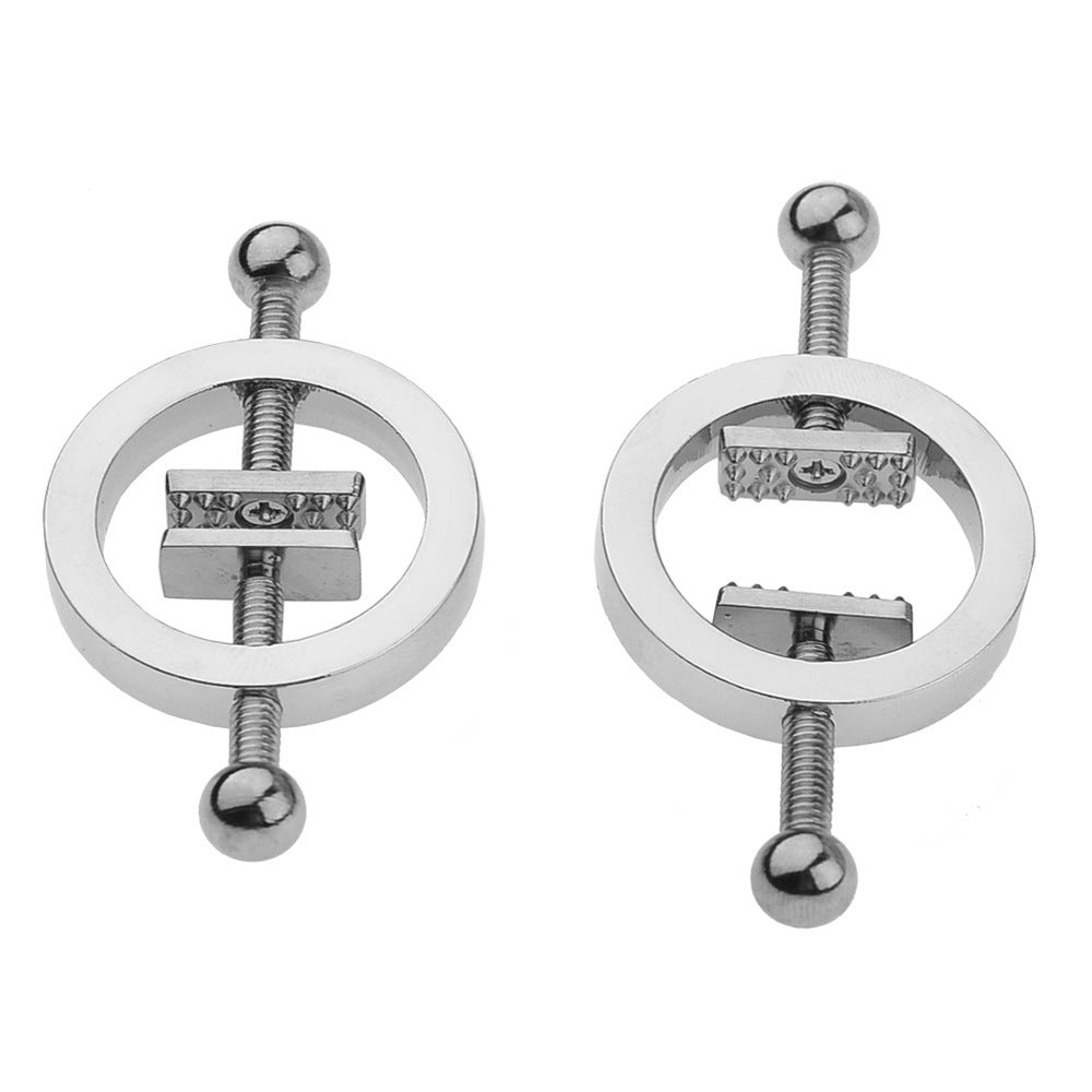 BDSM Metal Adjustable Nipple Clamps Set – Intense Sensory Stimulation for Couples & Kinky Play