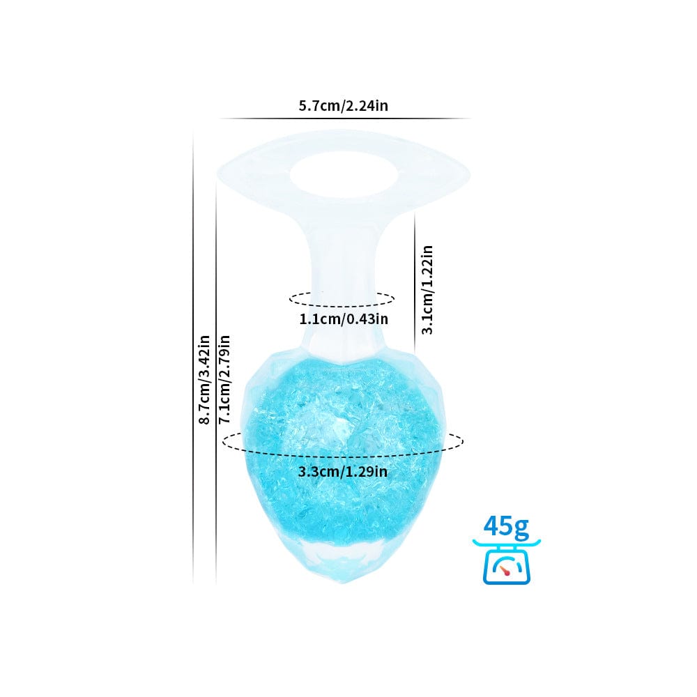 Quusvik Diamond Crystal Rainbow Butt Plug – 3 Sizes, Sensory Glass Beads, Discreet Wear, Body-Safe Silicone