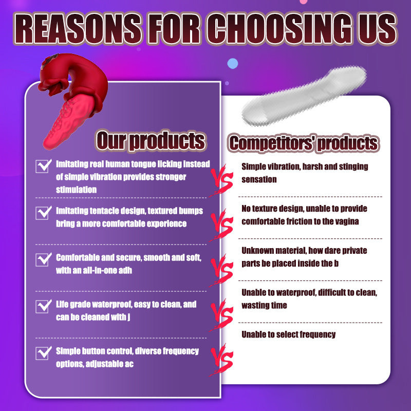 Quusvik - 3-in-1 Rose Muncher Octopus Tentacle G-Spot Vibrator | Swinging, Licking & Vibration