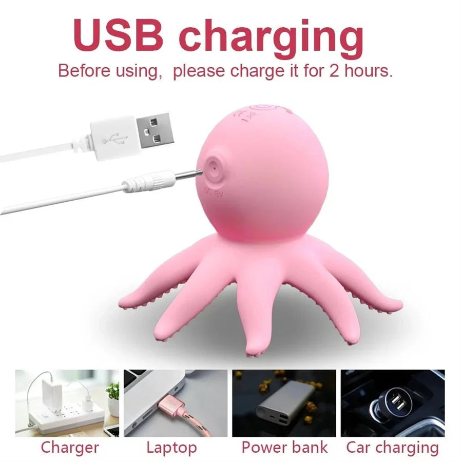 Quusvik Octopus Saugvibrator Nippel G-Punkt Klitoris Stimulator Weiblicher Masturbator