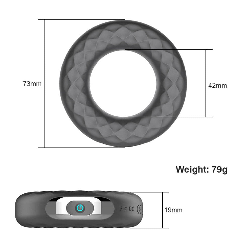 Quusvik - Vibrierender Penisring mit Fernbedienung, Spermasperre, Verzögerung, magischer Ring