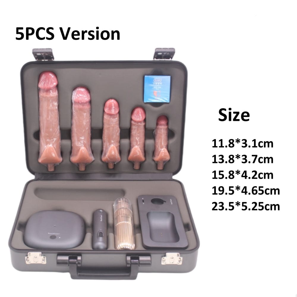 Quusvik Auto Thrusting Sex Machine Set – Fernbedienung, Teleskop + Vibration, Aufbewahrungsbox mit Passwortsperre (3 Set-Optionen)