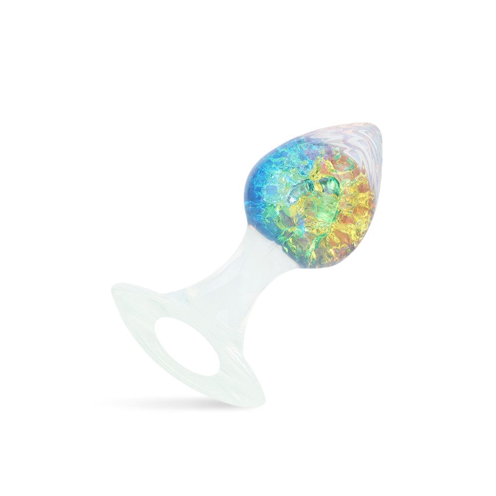 Quusvik Love-Shaped Crystal Butt Plug – Weighted Anal Plug for G-Spot & Prostate Stimulation, 3 Sizes, O-Ring Base, Liquid Silicone